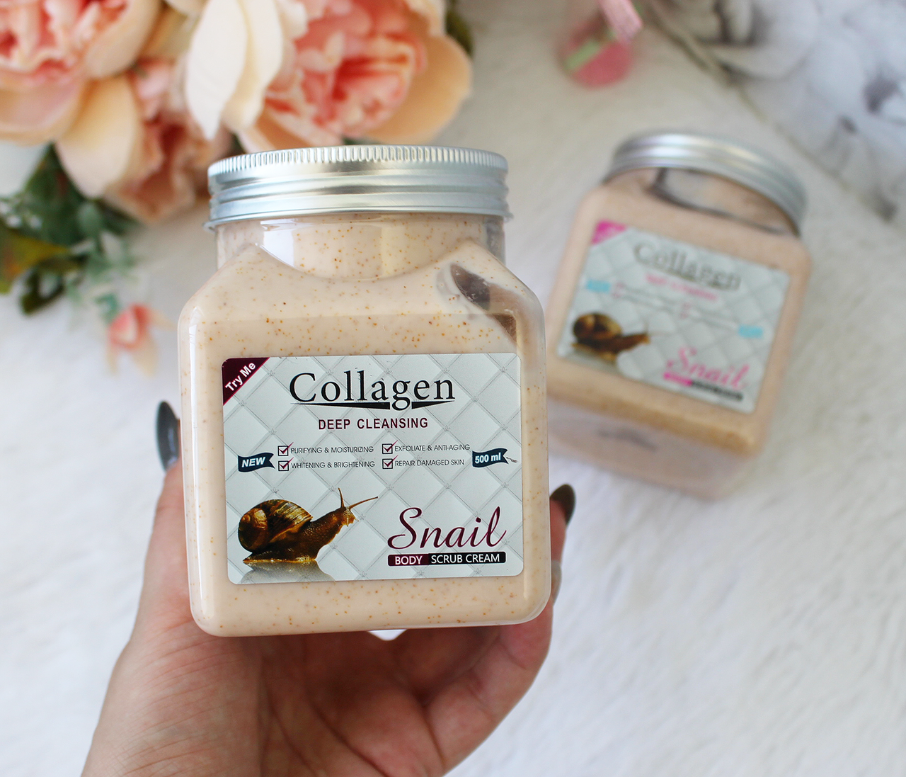 Крем-скраб з колагеном і муцином равлики Collagen Snail 500мл