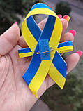 Брошка значок український украинский колосок 65 грн за 1 шт, повністю ручна авторська робота, фото 2