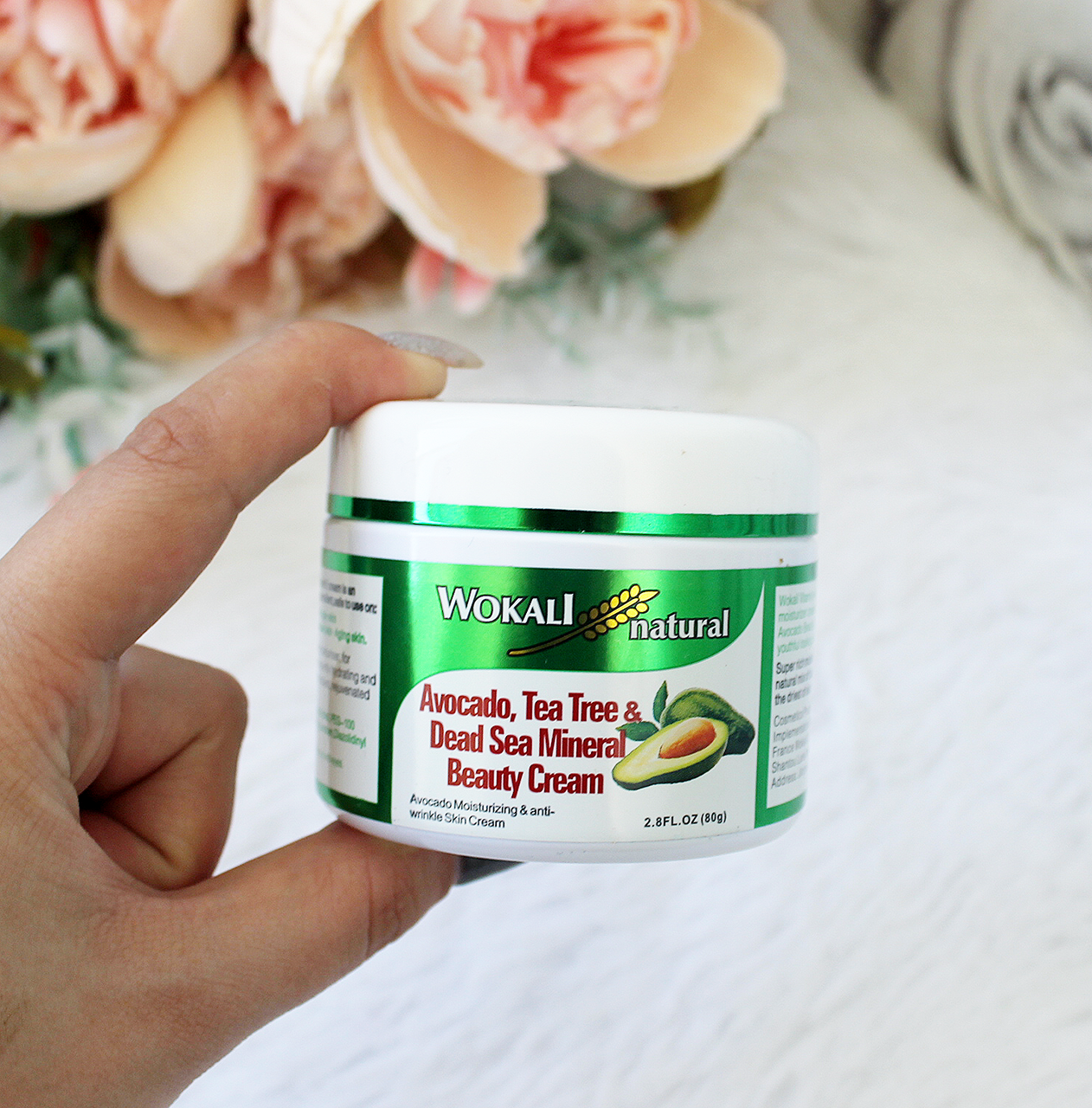 Крем для обличчя Wokali Natural Avocado, Tea Tree & Dead Sea Mineral Beauty Cream 80 г