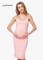 Платье майка с кружевом bodycon peach Creative Mama