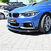 Накладка на передній бампер ЛИП для М-Sport (чорна) для BMW 4 серія F-32 2012-2020 рр від VLF комп., фото 2