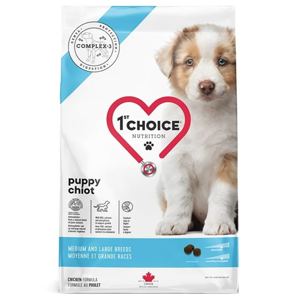 Сухий супер преміум корм для цуценят середніх та великих порід 1st Choice Puppy Medium and Large 12 кг (ФЧСЩСК12)
