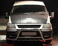 Кенгурятник с усами WT003-Plus (2000-2006, нерж.) для Ford Transit