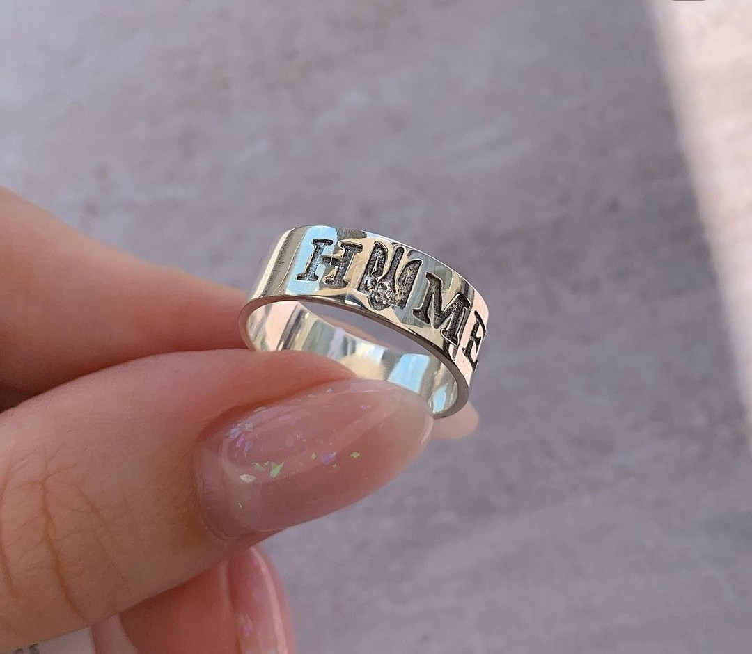 Срібна каблучка home патріотичні прикраси України патріотичні прикраси