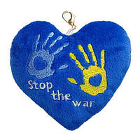 Брелок-сердце "Stop the war", 12*10см, ТМ Tigres, Украина.