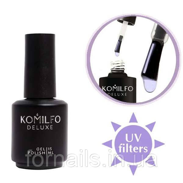 NEW Komilfo No Wipe Top - топ для гель-лаку без липкого шару з УФ-фільтрами, 15 мл, фото 1
