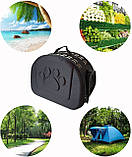 Переноска для котів/собак до 6 кг складана зі шлейкою через плече EVA Pet Care чорна (GS-64485), фото 9