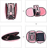 Переноска для котів/собак до 6 кг складана зі шлейкою через плече EVA Pet Care рожева (GS-64463), фото 4