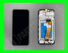 Дисплей Samsung A025F Black А02s 2021 (GH81-18456A) сервісний оригінал у зборі з рамкою (160,5 х 72 mm)