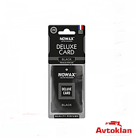 Ароматизатор запах сухой карта в машину пахучка для авто целлюлозный 6 г Nowax Delux Card Black (NX07733)