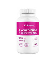 Карнитин Sporter L-carnitine 670мг + CoQ10 30мг 45капс