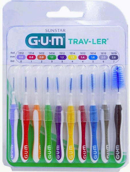 Йоржики для міжзубних проміжків GUM TravLer 10 штук