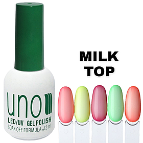 Молочний топ  Milk Top для покриття нігтів (без липкого шару), 12 мл.