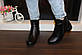Ботільйони жіночі чорні на підборах натуральна шкіра Д740, фото 7