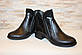 Ботільйони жіночі чорні на підборах натуральна шкіра Д740, фото 3