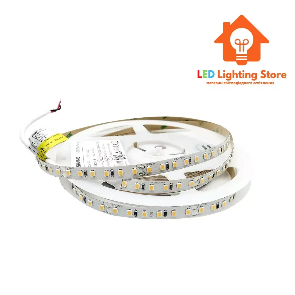 Світлодіодна стрічка RISHANG, smd2835, 24V, 120 led/m, 8.6W, 810Lm, IP20, 4000K, RD08C0TC-B (13254)