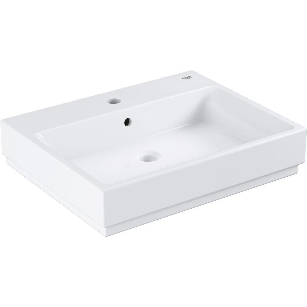 Умивальник підвісний GROHE Cube Ceramic 600x490x150мм прямокутний білий 3947300H