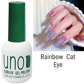 Гель лак Rainbow Cat Eye для нігтів (голографічний, котяче око), 12 мл.