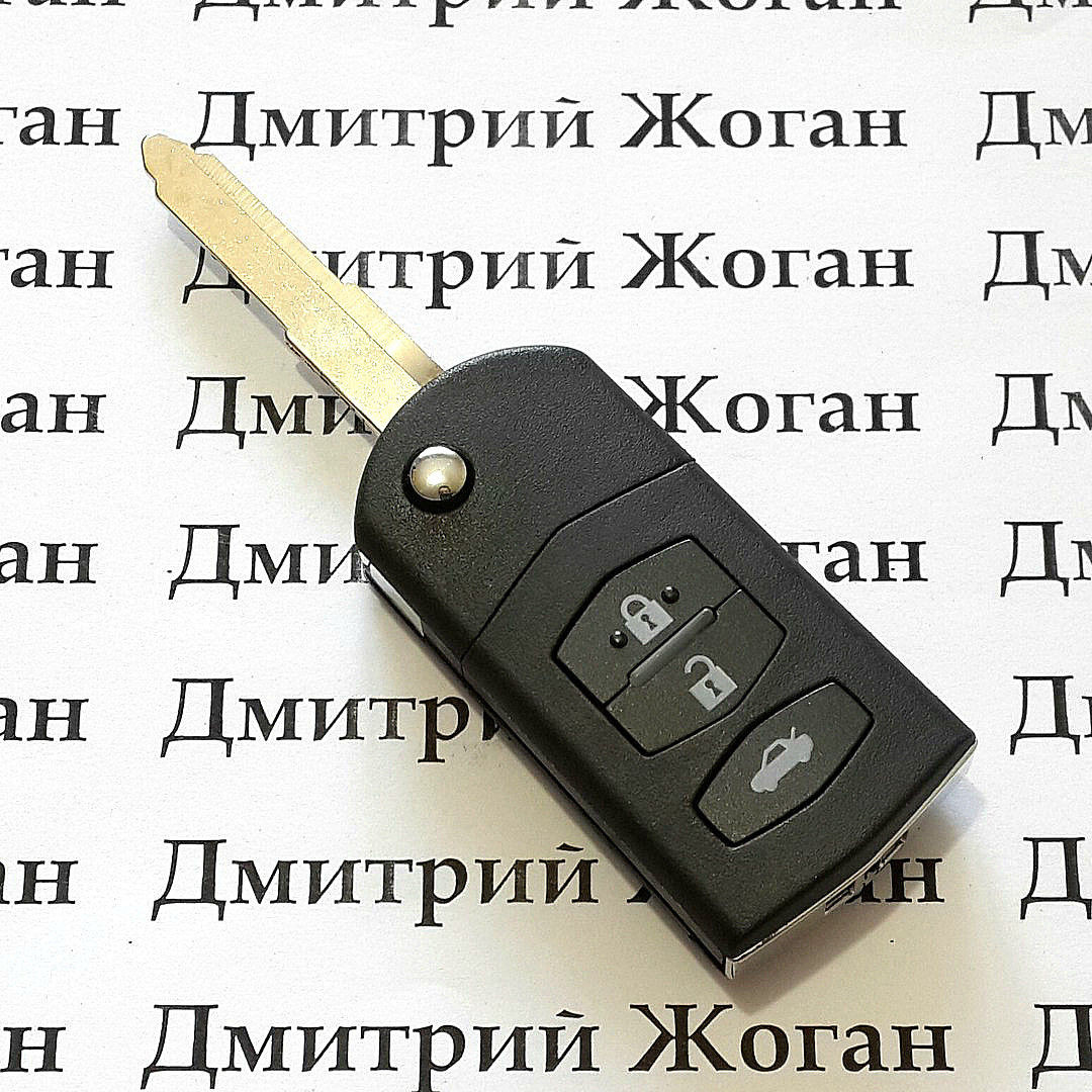 Выкидной автоключ для Mazda (Мазда) 3 - кнопки с чипом ID 63, 433 MHZ, лезвие Maz24 - фото 2 - id-p36912268