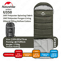 Тактический военный зимний спальный мешок (спальник) зеленый -13 Naturehike U350 спальний мішок спальнік