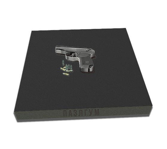 Резиновая балистическая панель 500х500х60 мм PuzzleGym (черная) - фото 1 - id-p635301652
