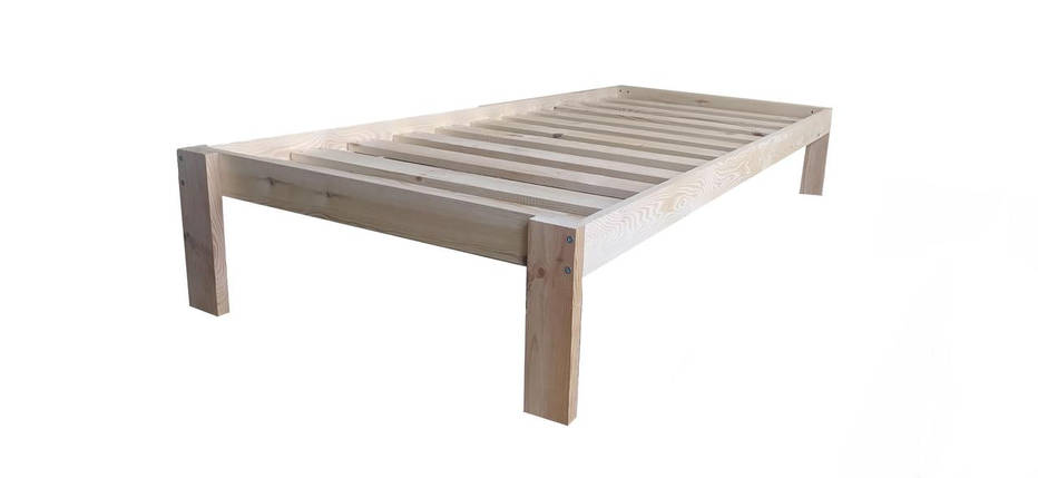 Ліжко односпальне 190х90 мод.Серджіо натуральне дерево, відеоогляд., фото 1