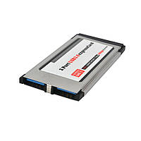 Адаптер 34mm Express Card Expresscard to 2 Port USB 3.0 NEC Chip R1BO