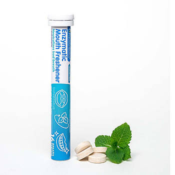Microbiome Labs Enzymatic Mouth Fresheners / Освіжувач рота з ферментами м'ятний смак 16 таблеток