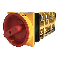 Кулачковий перекидний перемикач (1-0-2) 4 полюси, з блокуванням, 200 А