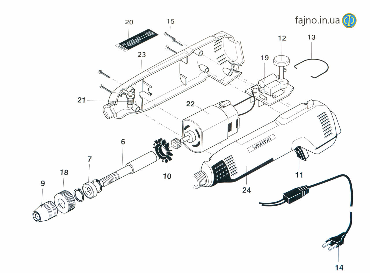 Высокоточная бормашина Proxxon FBS 240/E (100 Вт) - фото 10 - id-p273991685