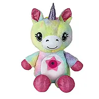 Мягкая игрушка ночник-проектор звёздного неба "Единорог" Star Bellу Dream Lites Puppy / Детский ночник