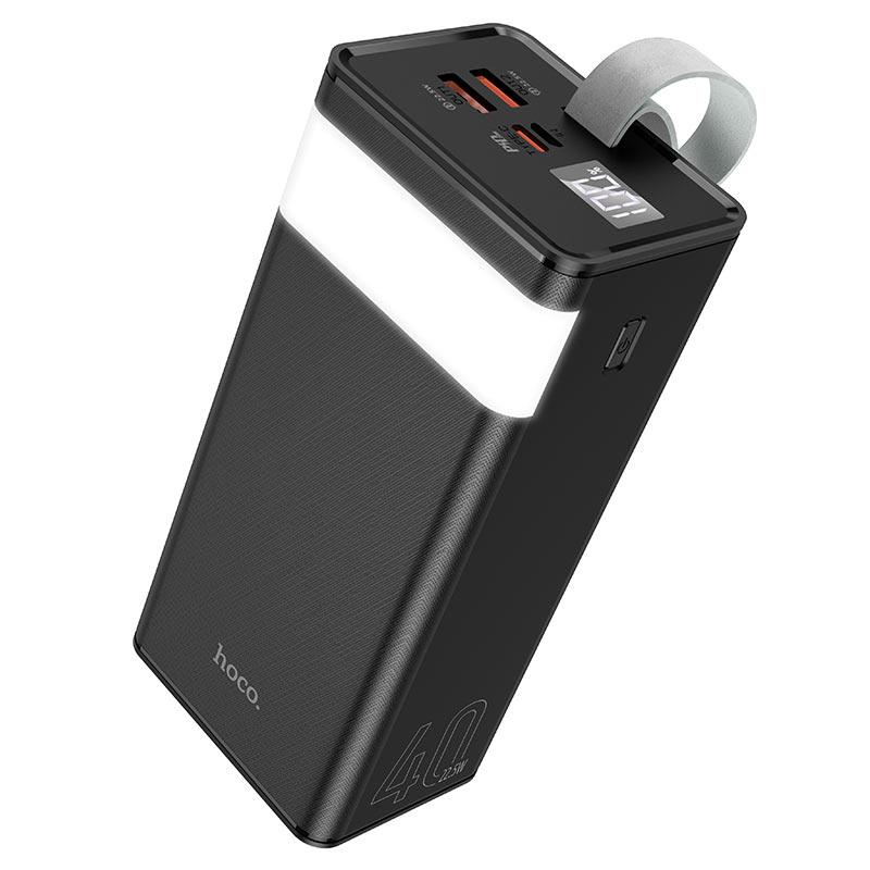 Портативные батареи | Power Bank 40000mAh с светильником HOCO J86 Powermaster 22.5W QC3.0 PD3.0 Black Li-Pol Черный Пластик Универсальная батарея
