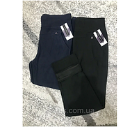 Жіночі полубатальные утеплені штани-штани на байку фірми FERMINA 6027-1, чорні 2XL \ 3XL (s141)