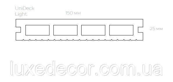 Террасная доска UniDeck (Light). Цвет Cedar - фото 5 - id-p1668344090