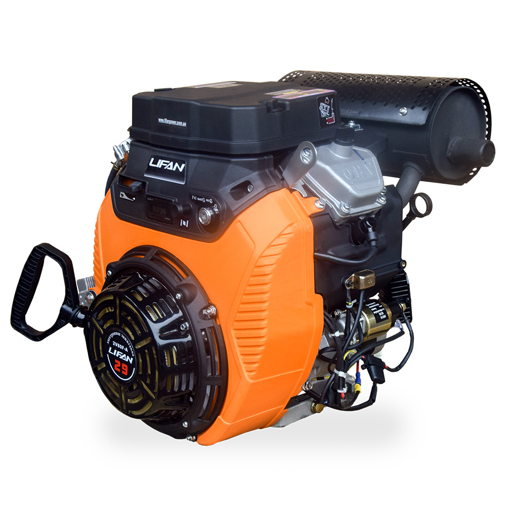 Двигатель бензиновый Lifan 2V80F-A (электростартер + ручной стартер) вал Ø 25 мм под шпонку - фото 5 - id-p1670660654