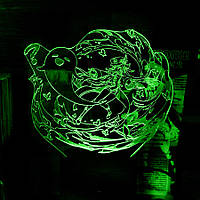 Акриловый светильник-ночник Ху Тао 3 зеленый tty-n001851