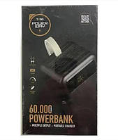 Портативний зарядний пристрій Павербанк Power bank POWERWAY TX60 60000 mAh