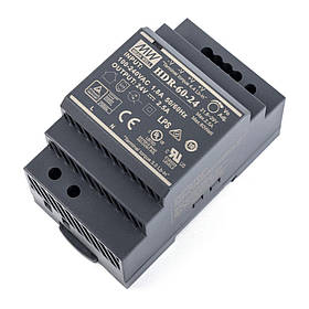 Блок живлення MEAN WELL HDR-60-24 2,5A 24 V DC 60 W на DIN-рейку (вхід 90~264V AC / 127~370V DC)