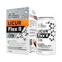 Коллаген 2 типа UC-II + Куркумин Комплекс Для Суставов 30 кап Licur Flex II Bio Medical Доставка из ЕС