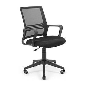 Крісло офісне Джина Richman пластик чорний колір спинка-сітка