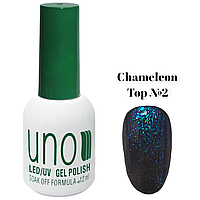 Chameleon Top - топ для гель-лака с цветными хлопьями Единорог 12 мл. Без липкого слоя №2