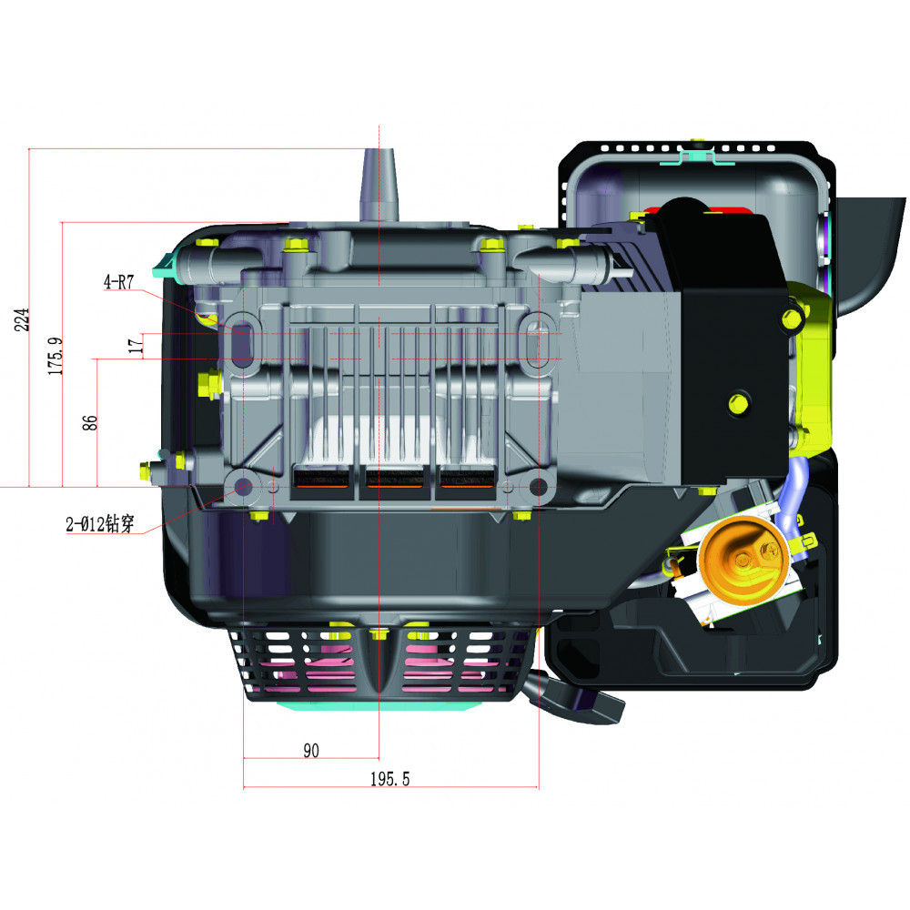 Двигатель Бензин-Газ LIFAN KP460 (18А) с электростартером вал Ø 25 мм под шпонку - фото 3 - id-p1670689501