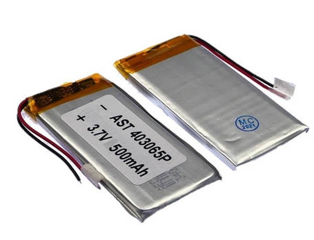 Акумулятор 403065P універсальний з контролером, 3,8 х 30 х 61 мм (500 mAh), фото 2