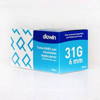 Иглы diaWin для инсулиновых шприц-ручек 6 мм.