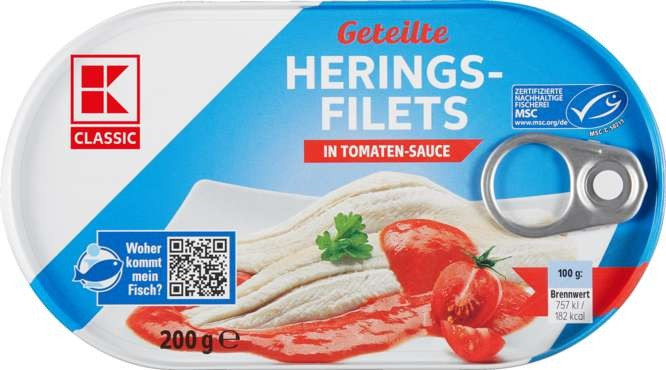 Оселедець Філе в Томатному Соусі K-Classic Herring Fillets Tomato Sauce 200 г Німеччина