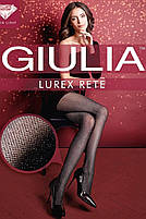 Колготки 40 ден люрексові з ефектом сіточки Giulia Lurex Rete 40 чорного кольору розміри 2 3 4, фото 3