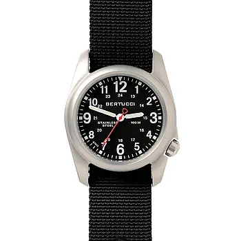 Чоловічий годинник Bertucci 11050 A-2S FIELD - BLACK DIAL, BLACK NYLON BAND