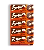 Шоколад ragusa молочний з трюфельною начинкою та цілими лісовими горіхами 5*25г