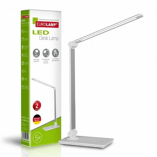 Настільний LED світильник Eurolamp 5W 5300-5700К LED-TLG-2(silver)