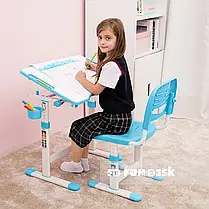 Парта, що росте, для хлопчика зі стільчиком FunDesk Piccolino II Blue 212115, фото 2